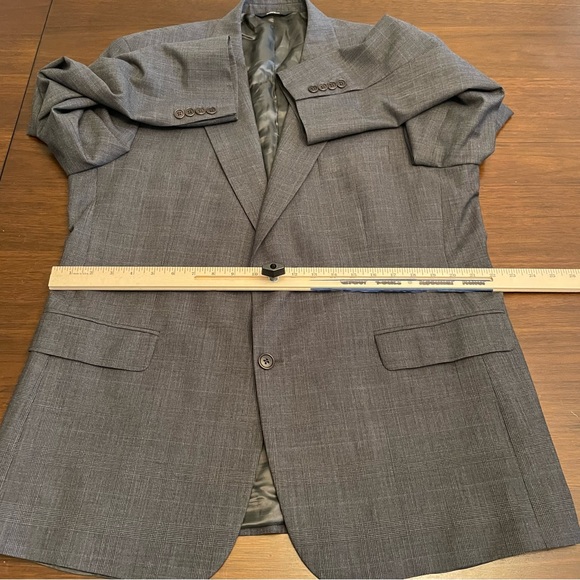 Brooks Brothers 346 Stretch Men Wool Blend Gray Glen Check 45R Blazer Sport Coat - Picture 8 of 10